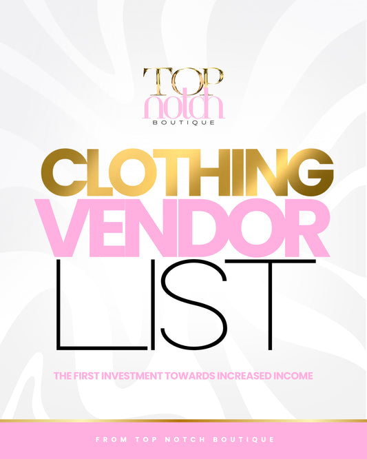 Clothing Vendor List